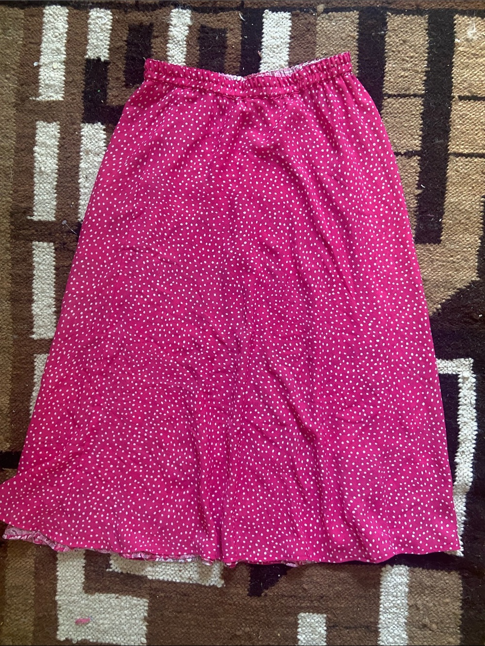 Y2k Vintage Pink Paisley Midi Skirt S-M - Picture 9 of 9